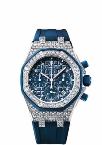 Audemars Piguet Royal Oak Offshore 26092 Lady Chronograph White Gold / Blue 26092CK.ZZ.D021CA.01