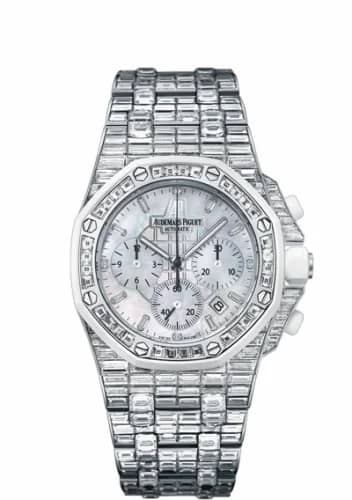 Audemars Piguet Royal Oak OffShore 26114 Chronograph White Gold / Baguette / MOP 26114CK.ZZ.9181BC.01