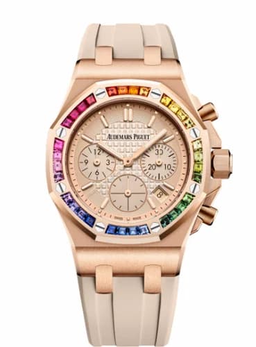 Audemars Piguet Royal Oak OffShore Lady Chronograph Pink Gold / Silver / Rainbow 26236OR.YY.D085CA.01