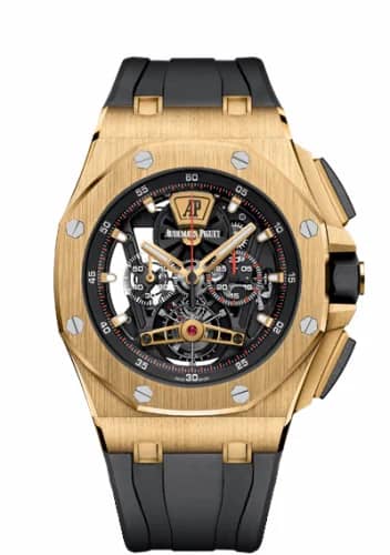 Audemars Piguet Royal Oak Offshore Tourbillon Chronograph Openworked Yellow Gold / Rubber 26407BA.OO.A002CA.01