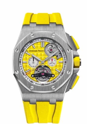 Audemars Piguet Royal Oak Offshore Tourbillon Chronograph Selfwinding Stainless Steel / Yellow 26540ST.OO.A051CA.01