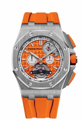 Audemars Piguet Royal Oak Offshore Tourbillon Chronograph Selfwinding Stainless Steel / Orange 26540ST.OO.A070CA.01
