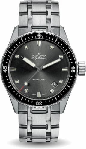 Blancpain Fifty Fathoms Bathyscaphe Stainless Steel / Grey / Bracelet 5000-1110-70B — фото часов Blancpain Fifty Fathoms Bathyscaphe Stainless Steel / Grey / Bracelet 5000-1110-70B — фото часов