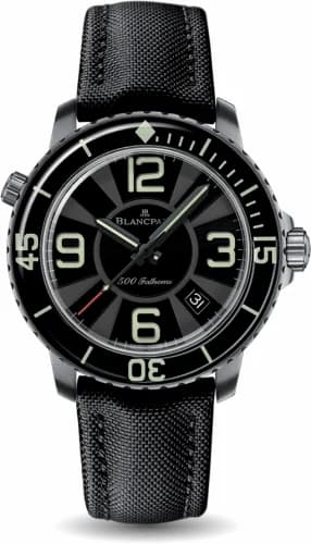 Blancpain Fifty Fathoms 500 Fathoms Titanium / Black / Black Canvas 50015-12B30-52B — фото часов Blancpain Fifty Fathoms 500 Fathoms Titanium / Black / Black Canvas 50015-12B30-52B — фото часов