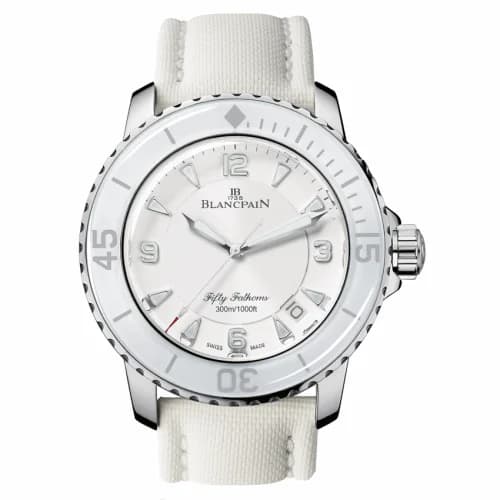 Blancpain Fifty Fathoms Automatique Stainless Steel / White / White Canvas 5015-1127-52A — фото часов Blancpain Fifty Fathoms Automatique Stainless Steel / White / White Canvas 5015-1127-52A — фото часов