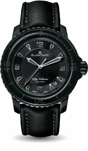Blancpain Fifty Fathoms Automatique DLC / Black / Black Canvas 5015-11C30-52A — фото часов Blancpain Fifty Fathoms Automatique DLC / Black / Black Canvas 5015-11C30-52A — фото часов