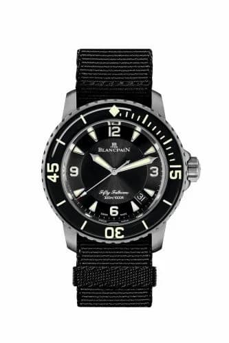 Blancpain Fifty Fathoms Automatique Titanium / Black / NATO 5015-12B30-NABA