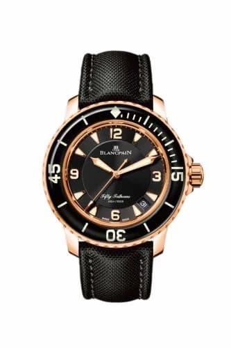 Blancpain Fifty Fathoms Automatique Red Gold / Black / Sailcloth 5015-3630-52A