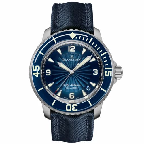 Blancpain Fifty Fathoms Automatique Stainless Steel / Blue / Blue Canvas 5015D-1140-52B — фото часов Blancpain Fifty Fathoms Automatique Stainless Steel / Blue / Blue Canvas 5015D-1140-52B — фото часов