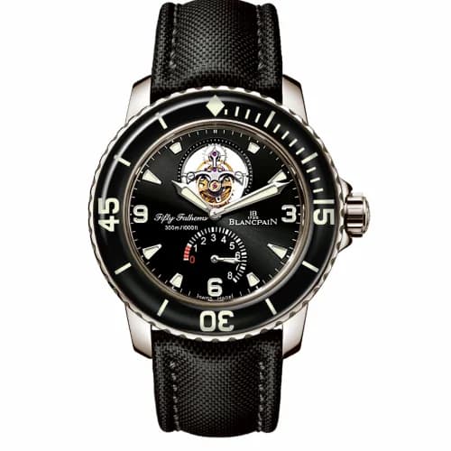 Blancpain Fifty Fathoms Tourbillon 8 Jours White Gold / Black / Black Canvas 5025-1530-52A