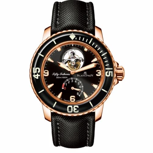 Blancpain Fifty Fathoms Tourbillon 8 Jours Red Gold / Black / Black Canvas 5025-3630-52A