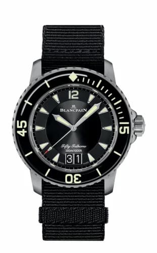 Blancpain Fifty Fathoms Automatique Grande Date Titanium / Black / Black NATO 5050-12B30-NABA