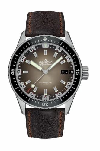 Blancpain Fifty Fathoms Bathygraphe Jour Date 70’ Stainless Steel / Brown / Darkbrown Calf 5052-1110-063A — фото часов Blancpain Fifty Fathoms Bathygraphe Jour Date 70’ Stainless Steel / Brown / Darkbrown Calf 5052-1110-063A — фото часов