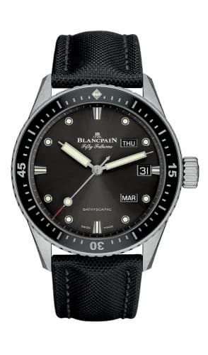 Blancpain Fifty Fathoms Bathygraphe Quantième Annuel Black / Grey / Black Canvas 5071-1110-B52A
