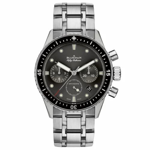 Blancpain Fifty Fathoms Bathyscaphe Flyback Chronograph Stainless Steel / Grey / Bracelet 5200-1110-70B