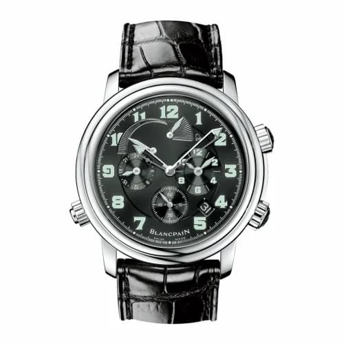 Blancpain Léman Réveil GMT Stainless Steel / Black / Alligator 2041-1130M-53B
