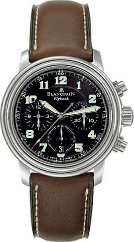 Blancpain Léman Chronograph Flyback Stainless Steel / Black / Strap 2185F-1130-63