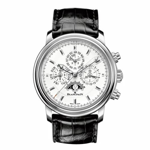 Blancpain Léman Chronographe Flyback Quantième Perpétuel Stainless Steel / White / Alligator 2685F-1127-53B