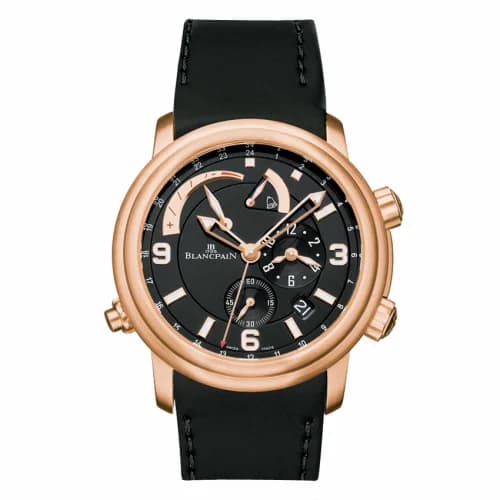 Blancpain Léman Réveil GMT Red Gold / Black / Rubber 2841-36B30-64B