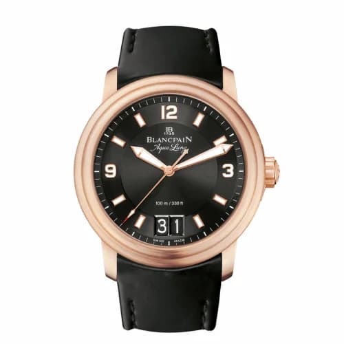 Blancpain Léman Grande Date Aqua Lung Red Gold / Black / Rubber 2850B-3630A-64B