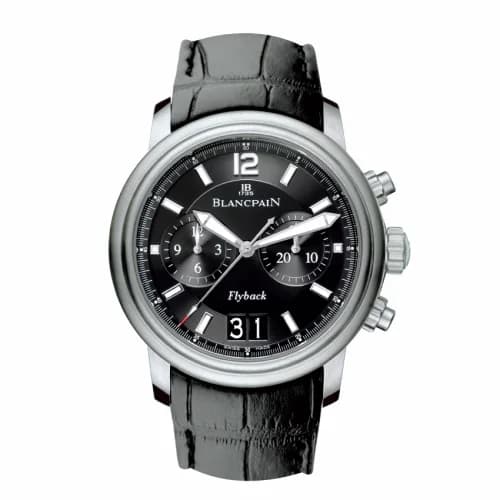 Blancpain Léman Chronographe Flyback Grande Date Stainless Steel / Black / Alligator 2885F-11B30B-53B