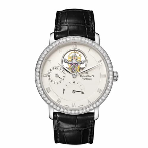 Blancpain Villeret Tourbillon 8 Jours White Gold / Opaline / Diamond 6025-1942-55B