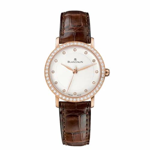 Blancpain Villeret Ultraplate Automatique Ladies Red Gold / Opaline / Diamond 6102-2987-55A