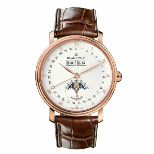 Blancpain Villeret Quantième Complet Red Gold / White 6263-3642-55