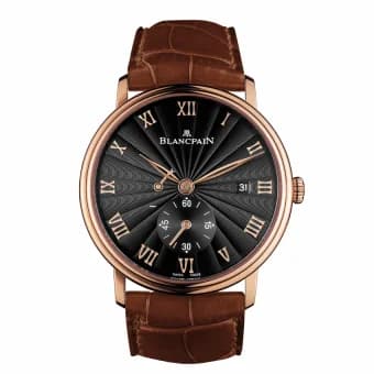 Blancpain Villeret Ultraplate Power Reserve Date Red Gold / Black 6606-3630-55B