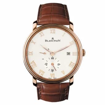 Blancpain Villeret Ultraplate Power Reserve Date Red Gold / Opaline 6606-3642-55B