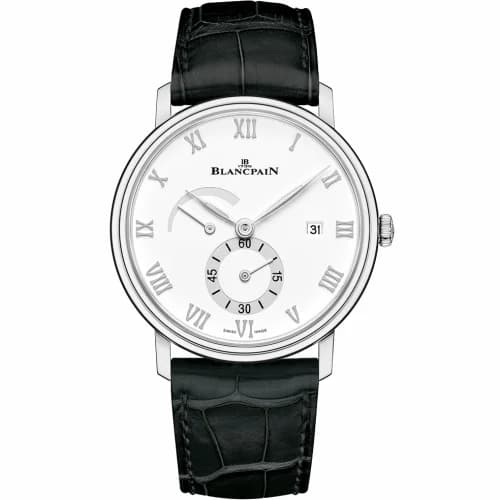 Blancpain Villeret Ultraplate Power Reserve Date Stainless Steel / White 6606A-1127-55B