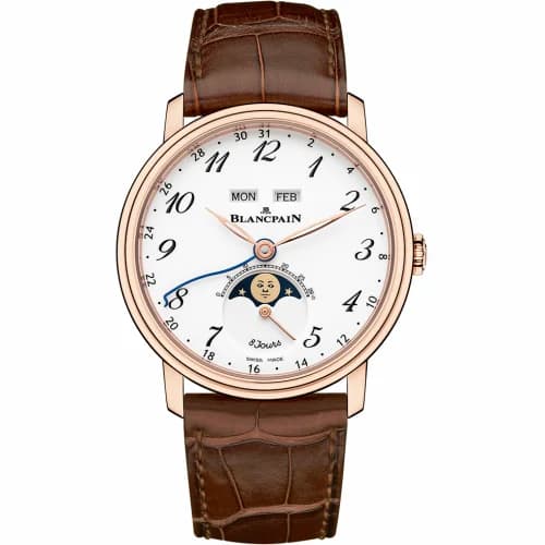Blancpain Villeret Quantieme Complet 8 Jours Red Gold / Enamel Arabic 6639A-3631-55B