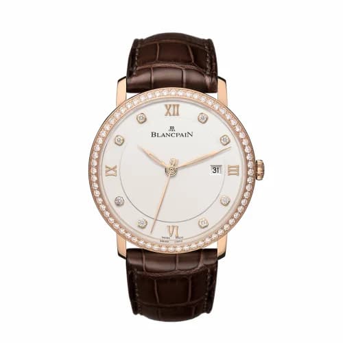 Blancpain Villeret Ultraplate Automatique 40mm Red Gold / Opalin / Diamond 6651-2987-55B