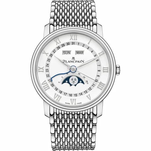 Blancpain Villeret Quantième Complet 40mm Stainless Steel / White 6654-1127-MMB