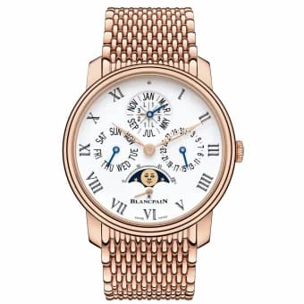 Blancpain Villeret Quantieme Perpetuel 8 Jours Red Gold / Enamel / Bracelet 6659-3631-MMB