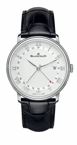 Blancpain Villeret GMT Date Stainless Steel / White 6662-1127-55B