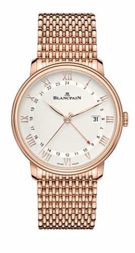 Blancpain Villeret GMT Date Red Gold / Silver / Bracelet 6662-3642-MMB
