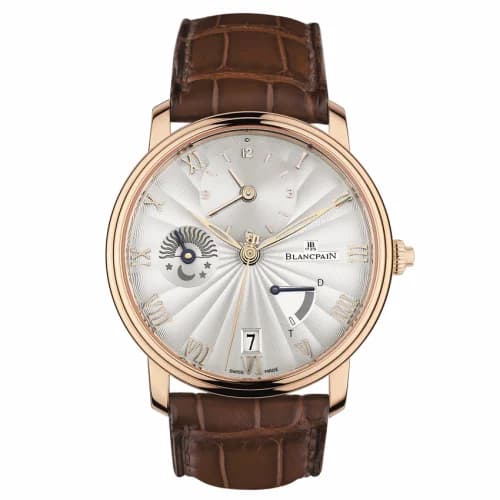 Blancpain Villeret Demi-Fuseau Horaire Demi-Savonette Red Gold / Opalin Flinque 6665-3642-55B