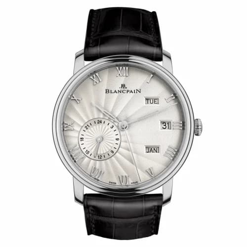 Blancpain Villeret Quantième Annuel GMT White Gold / Opalin Flinqué 6670-1542-55B
