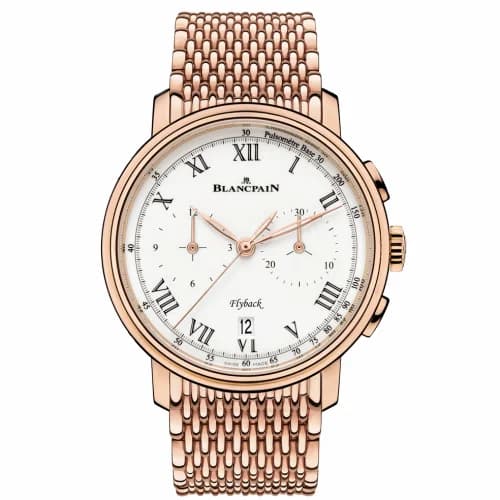 Blancpain Villeret Chronographe Flyback Pulsomètre Red Gold / Enamel 6680F-3631-MMB