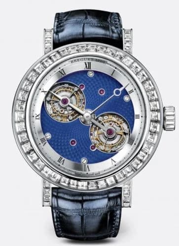 Breguet Double Tourbillon 5349 Platinum - Baguette / Blue 5349PT/2Y/9YV/DD0D
