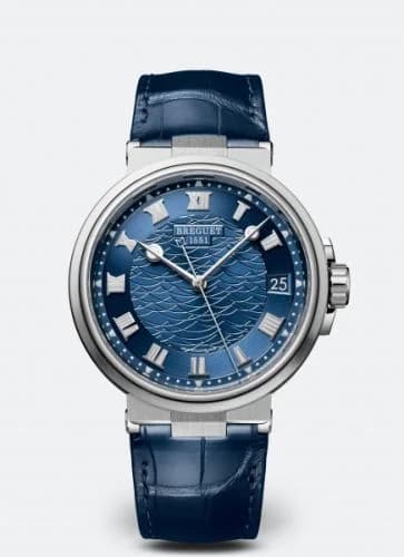 Breguet Marine 5517 White Gold / Blue / Alligator 5517BB/Y2/9ZU — фото часов Breguet Marine 5517 White Gold / Blue / Alligator 5517BB/Y2/9ZU — фото часов
