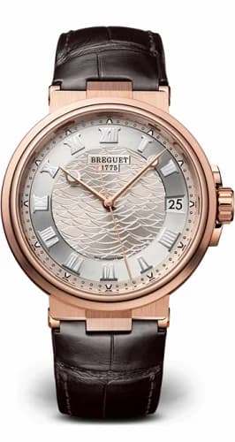 Breguet Marine 5517 Rose Gold / Silver / Alligator 5517BR/12/9ZU