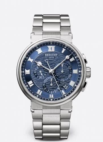 Breguet Marine Chronograph 5527 White Gold / Blue / Bracelet 5527BB/Y2/BW0 — фото часов Breguet Marine Chronograph 5527 White Gold / Blue / Bracelet 5527BB/Y2/BW0 — фото часов