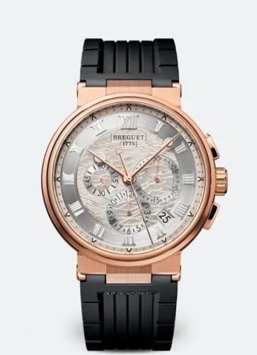 Breguet Marine Chronograph 5527 Rose Gold / Silver / Rubber 5527BR/12/5WV