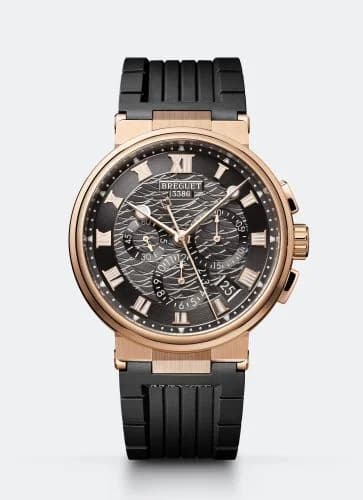 Breguet Marine Chronograph 5527 Rose Gold / Grey / Rubber 5527BR/G3/5WV — фото часов Breguet Marine Chronograph 5527 Rose Gold / Grey / Rubber 5527BR/G3/5WV — фото часов