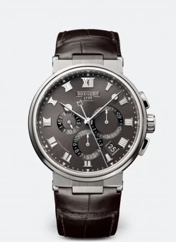 Breguet Marine Chronograph 5527 Titanium / Grey / Alligator 5527TI/G2/9WV