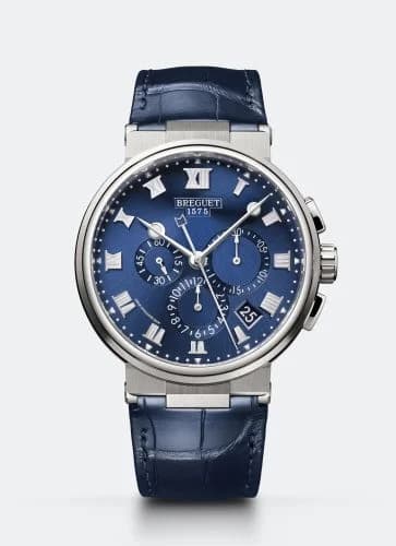 Breguet Marine Chronograph 5527 Titanium / Blue / Alligator 5527TI/Y1/9WV