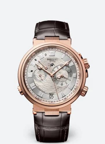 Breguet Marine Alarme Musicale Rose Gold / Silver / Alligator 5547BR/12/9ZU — фото часов Breguet Marine Alarme Musicale Rose Gold / Silver / Alligator 5547BR/12/9ZU — фото часов