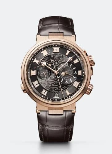 Breguet Marine Alarme Musicale Rose Gold / Grey / Alligator 5547BR/G3/9ZU